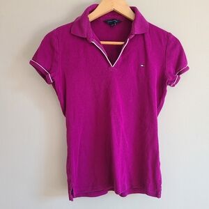 Tommy Hilfiger magenta polo‎